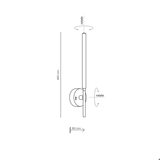 Applique led bianco per camera da letto moderna